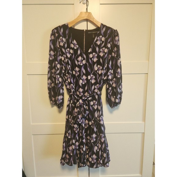 White House Black Market Dresses & Skirts - white house black market Dress - Purple Iris  print floral Trapeze dress size 8